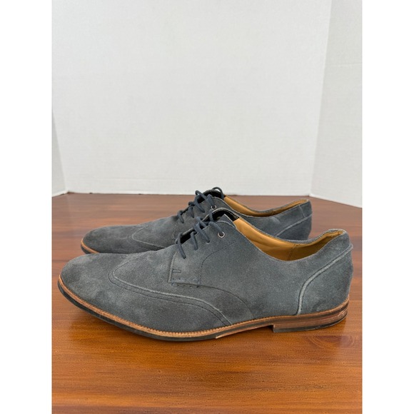Men\'s‎ Clark\'s Oxford Gentlemans Wingtip Suede Leather Dress Shoes Size 13M main image 5